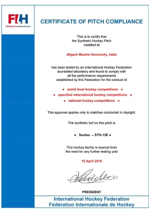 Certificat de terrain FIH, Aligarh Muslim University